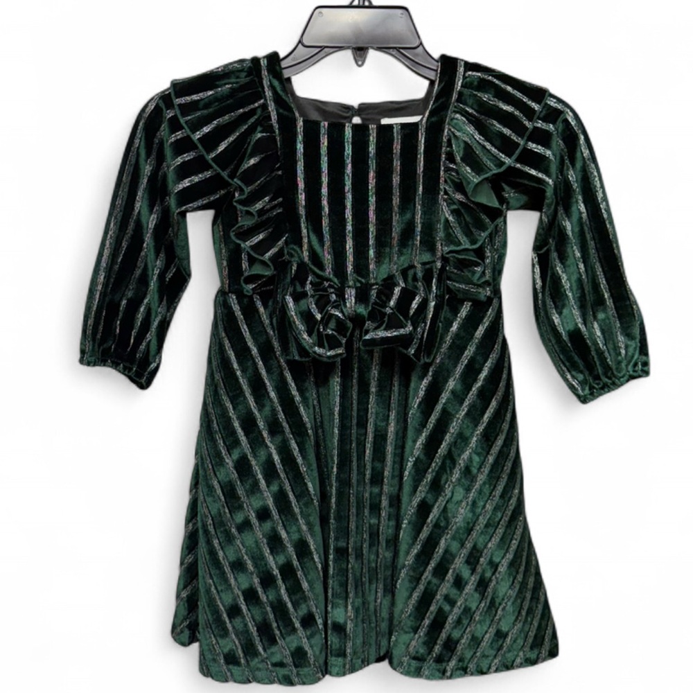 Isobella & Chloe Emerald Velvet Dress